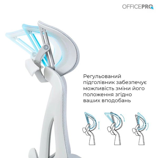 Фото - Кресло офисное OfficePro Elite OC950GLB Gray/Light Blue